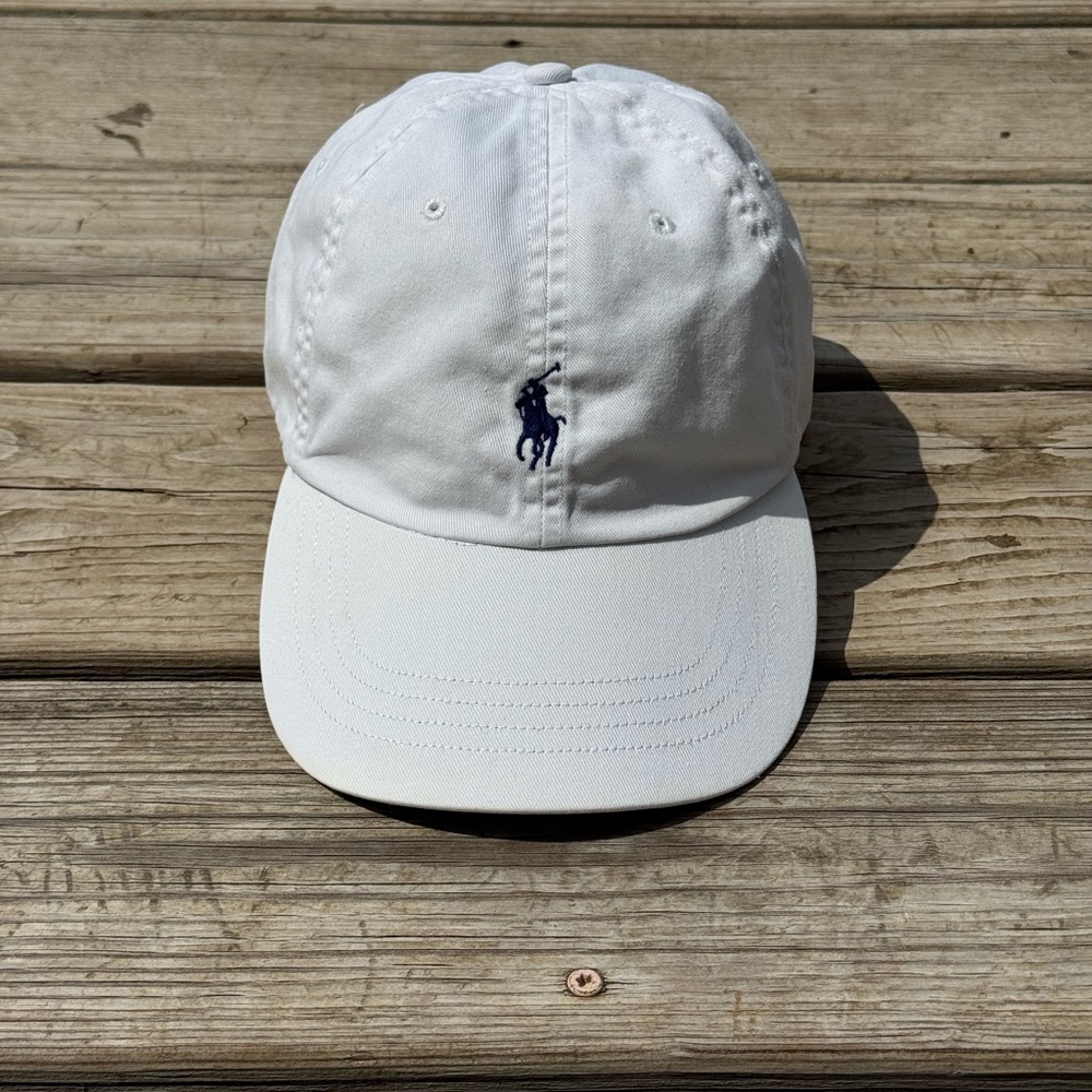 Polo Ralph Lauren White OSFA adjustable strapback dad hat